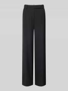 Luisa Cerano Wide Leg Stoffhose mit Gürtelschlaufen in Black, Größe 40