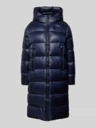 Blauer Usa Regular Fit Steppmantel mit Label-Patch in Marine, Größe S