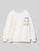 Mango Sweatshirt mit Motiv-Print Modell 'pikacrew' in Offwhite, Größe ...