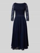 Swing Cocktailkleid aus Häkelspitze in Marine, Größe 42