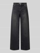 Review Wide Leg Jeans aus reiner Baumwolle in Black, Größe 26/30