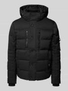 Tom Tailor Regular Fit Steppjacke mit abnehmbarer Kapuze in Black, Grö...