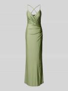 V.M. Abendkleid mit Raffungen in Gruen, Größe 40