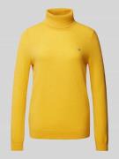 Gant Strickpullover mit Rollkragen Modell 'EXTRAFINE' in Gelb, Größe X...