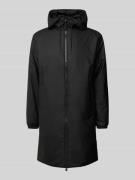 RAINS Regular Fit Parka in Überlänge Modell 'LOHJA' in Black, Größe M