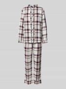 LOUIS & LOUISA Pyjama mit Rüschen in Beige, Größe S