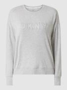 DKNY Sweatshirt in melierter Optik in Mittelgrau Melange, Größe L