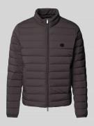 Emporio Armani Steppjacke mit Label-Patch in Anthrazit, Größe 48