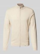 Colours & Sons Strickjacke aus Kaschmir mit Label-Detail in Offwhite, ...