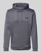 Under Armour Hoodie mit Label-Print in Anthrazit, Größe M