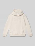 Garcia Hoodie mit Label-Patch in Ecru, Größe 140