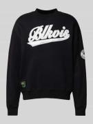 BLKVIS Sweatshirt mit gerippten Abschlüssen in Black, Größe S