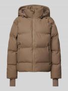 Neo Noir Steppjacke mit Kapuze Modell 'Fox' in Taupe, Größe XL