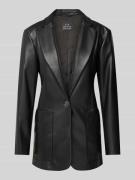 ARMANI EXCHANGE Blazer in Leder-Optik mit Knopfverschluss in Black, Gr...