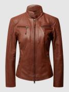 Cabrini Lederjacke aus Lammnappa in Cognac, Größe 38