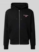 Polo Sport Sweatjacke mit Label-Stitching in Black, Größe XS