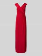 Lauren Ralph Lauren Abendkleid mit Knotendetail Modell 'LEONIDAS' in R...