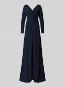 TROYDEN COLLECTION Abendkleid mit Beinschlitz in Marine, Größe 34