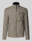 Tom Tailor Regular Fit Jacke in Lederoptik aus reiner Viskose mit gest...