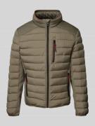 Tom Tailor Regular Fit Steppjacke mit Stehkragen in Khaki, Größe L