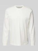 Tom Tailor Regular Fit Langarmshirt aus reiner Baumwolle in Offwhite, ...