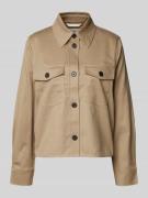 Marc O'Polo Boxy Fit Overshirt aus Bio-Baumwoll-Lyocell-Mix in Camel, ...