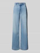 Review Wide Leg Jeans aus reiner Baumwolle in Hellblau, Größe 28/30