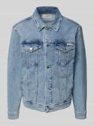 Calvin Klein Jeans Jeansjacke mit Label-Patch in Jeansblau, Größe L