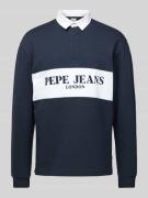 Pepe Jeans Sweatshirt mit Polokragen Modell 'Joey' in Marine, Größe S