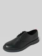 HUGO Lederderby mit Blockabsatz Modell 'Lenner' in Black, Größe 41