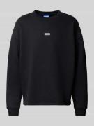 Hugo Blue Oversized Sweatshirt mit Label-Print Modell 'Naviu' in Black...