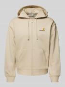 Carhartt Work In Progress Sweatjacke mit Label-Stitching in Beige, Grö...