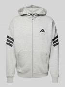 ADIDAS SPORTSWEAR Sweatjacke mit Label-Stitching in Mittelgrau, Größe ...