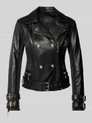 Guess Biker-Jacke mit Reißverschlusstaschen Modell 'MYLA' in Black, Gr...