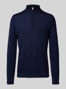 SELECTED HOMME Strickpullover aus Merinowolle mit Troyer-Kragen Modell...