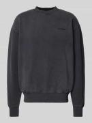 Pegador Sweatshirt mit Label-Stitching in Black, Größe L