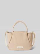 BOGNER Handtasche mit Label-Patch Modell 'saxon raja' in Sand, Größe 1