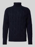 SELECTED HOMME Strickpullover mit Rollkragen Modell 'CALLO' in Dunkelb...