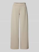 ICHI Wide Leg Stoffhose mit Bundfalten Modell 'KATE' in Beige, Größe X...