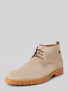 Floris Van Bommel Lederboots mit Label-Badge Modell 'De Karper' in Tau...