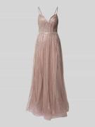 Luxuar Abendkleid mit Herz-Auschnitt in Rose, Größe 36