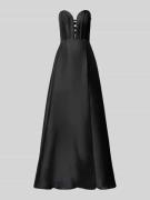 Luxuar Abendkleid in trägerlosem Design in Black, Größe 36