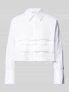 Marc Cain Regular Fit Bluse mit Knopfleiste in Weiss, Größe 44