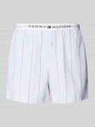 TOMMY HILFIGER Regular Fit Pyjama-Shorts mit elastischem Label-Bund in...