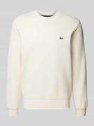 Lacoste Sweatshirt mit Label-Badge in Offwhite, Größe XL