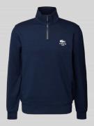 Lacoste Sweatshirt mit Troyer-Kragen in Dunkelblau, Größe L