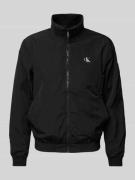 Calvin Klein Jeans Jacke mit Stehkragen in Black, Größe M