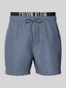 Calvin Klein Underwear Badehose mit Label-Print in Rauchblau, Größe L