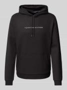 Tommy Hilfiger Hoodie mit Label-Print in BLACK, Größe M