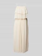 Vila Fließendes Maxikleid mit Volants Modell 'CHIFFON' in Offwhite, Gr...